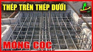 Thép đài móng cọc và thép giằng móng. Kỹ thuật xây dựng móng cọc bê tông, bố trí thép đài cọc