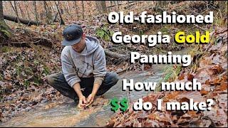 This is how much money I make gold panning in Georgia. #goldpanning #goldprospecting