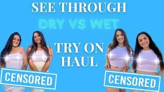 TRANSPARENT Dry vs Wet Clothes TRY ON Haul with @Victoria.Rosexo | Jean Marie Try On