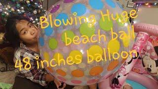 Blowing 48 inches colorful Beach huge  ball  balloon   @Marie Torres 35