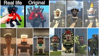 Skibidi toilet REAL LIFE vs ZONOMALY vs MINECRAFT vs SKIBIDI ARMY BATTLE