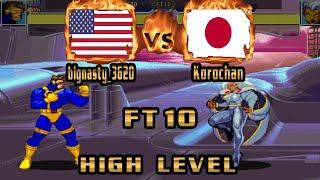 X-Men: Children of the Atom- bignasty_3620 (USA) VS (JPN) Korochan [xmcota] [Fightcade/FT10/Rematch]