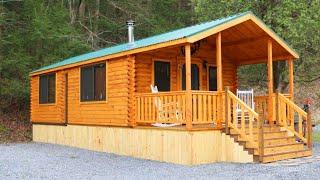 The Coziest Log Cabin Adirondack by Lancaster Log Cabins