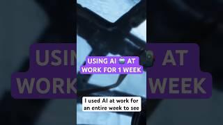 Using AI At Work for 1 Week! #chatgpt #Jasper #aitools