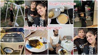 Msala bhry bengan & daal waly parathy | bought New Fridge, Led , Washing machine & Oven