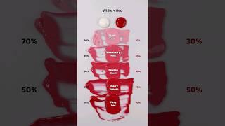 White VS Red..Satisfying Color mixing  #satisfying #mixedcolors #asmr