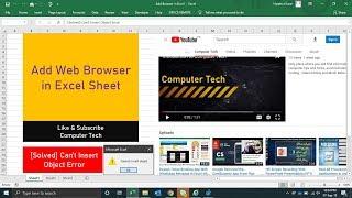 Add Web Browser in Excel