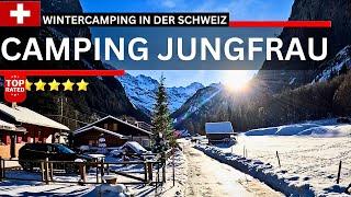  Campingplatz Jungfrau Lauterbrunnen & Steilste Seilbahn der Welt  Wintercamping Schweizer Alpen