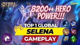 8200++ Hero PowerTop Global 1 Selena [RICZEN GT] - Mobile Legends | Top Global Rank Gameplay