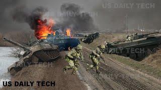 Russian and North Korean BTR 82s destroyed by Ukrainian on close battle in Kursk Oblast