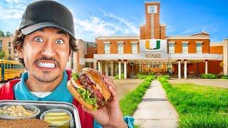 Eating At College Campuses For 24 Hours...(WE SNUCK IN)