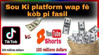 Youtube shorts vs Tik Tok sou kisa ou kapab fè kòb pi fasil e rapid