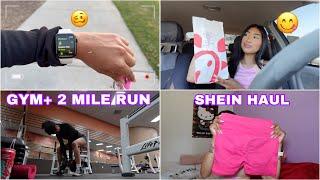 GYM + 2 MILE RUN ‍️ + SHEIN HAUL  *VLOG*