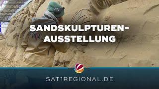 Sandskulpturen-Ausstellung 2024 in Travemünde zum Thema „Legenden, Mythen & Sagen“