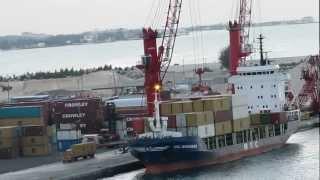 Container Ship in Nassau