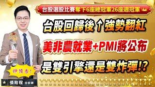 2024.11.01【台股回歸後↑強勢翻紅 美非農就業+PMI將公布 是雙引擎還是雙炸彈!?】張貽程分析師 外資超錢線