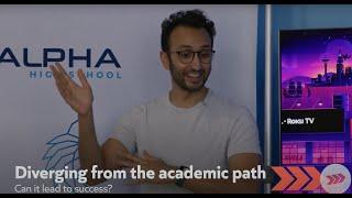 Diverge from academics!: YouTuber Ali Abdaal talks to kids at Alpha School