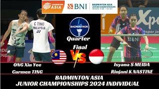 Quarter Final | I MEIDA/Rinjani K NASTINE (INA) vs ONG Xin Yee/Carmen TING (MAS)[WD] BAC Junior 202