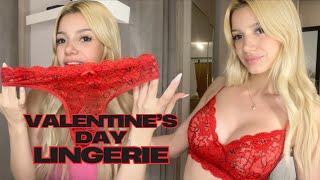 Sub [4K USA] SEXY LINGERIE Try on Haul 2025 | Valentine's Day