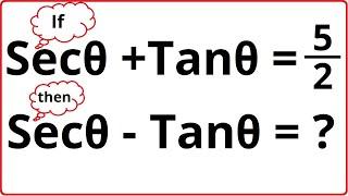 Solving SecA - TanA from SecA + TanA = 5/2