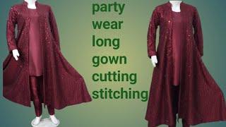 party wear open gown cutting and stitching | fancy gown | long gown