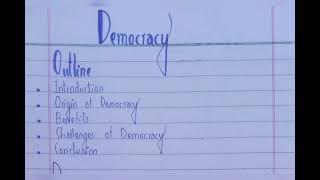 English Essay on Democracy with outlines and quotes