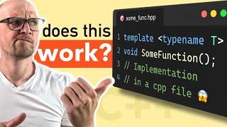 Separate declaration and definition for C++ templates? Yes please (sometimes)