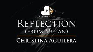 Christina Aguilera - Reflection (from Mulan) - Piano Karaoke Instrumental Cover with Lyrics