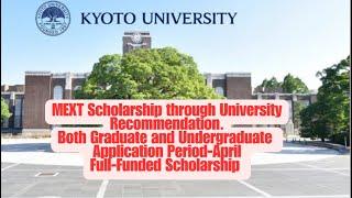 How to Apply for the MEXT Scholarship through University Recommendation