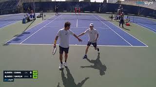 Jayson Blando/Mathias Gavelin v.  Philip Hjorth/Derrick Chen - doubles - UTAH v. CAL