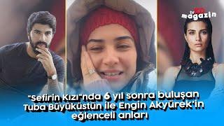 "Sefirin Kızı"nda 6 yıl sonra buluşan Tuba Büyüküstün ile Engin Akyürek'in eğlenceli anları