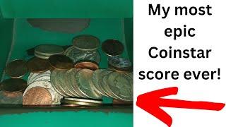 My ABSOLUTE best Coinstar silver score to date! 20+ silver coins in ONE machine!
