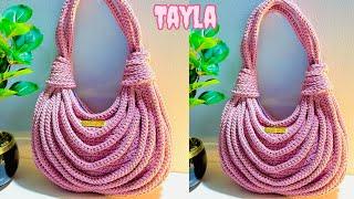 wonderful design for a crochet hand and shoulder bag--Bolsa de crochê-