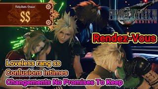 FF7 Rebirth chap 12 Loveless SS, rendez-vous, conclusions intimes, no promises to keep changements