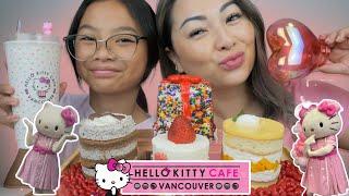 HELLO KITTY CAFE Vancouver! Mini Cakes Taste Test | Sissi&Emma