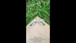 [ MELISAOPTIK.COM ] Frame Kacamata Minus Korea Unisex Bulat Oval Premium ROPM KS90 Brown Mix Gold