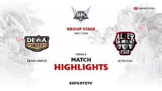 DEWA United vs Alter Ego HIGHLIGHTS MPL ID S13 | AE VS DEWA ESPORTSTV