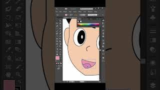 Adobe Illustrator Speed Art - Draw Girl Face  |#tutorial #shorts #illustrator
