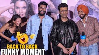 Vicky Kaushal, Tripti Dimri, Ammy Virk, Karan | Back To Back Funny Moments | Bad Newz Trailer Launch
