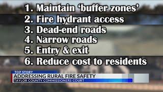 Taylor County commissioners discuss potential changes to rural fire safety ordinance