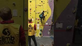 Grand final route at ClimbScotland Funcomp. Youth E. November 2019