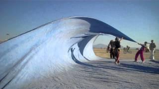 Perfect Waves in the Desert Tarp Surfing Burning Man 2010