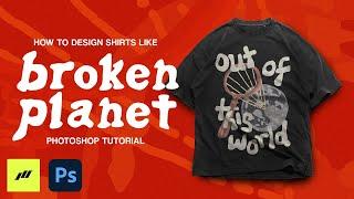 How to Design Shirts Like BROKEN PLANET | Photoshop Streetwear Tutorial 2024