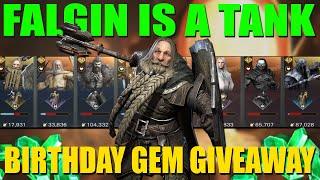 Lotr Rise To War 4500 Birthday Gem Giveaway Falgin is A tank Full guide and pvp Results