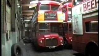 Routemasters at Camberwell and Peckham Bus Garages in 1987