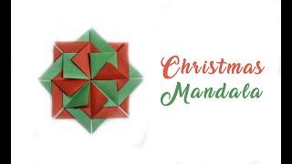 Origami Christmas Mandala (Christmas Wreath)