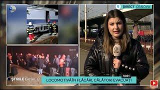 Stirile Kanal D - Locomotiva in flacari, calatori evacuati | Editie de pranz