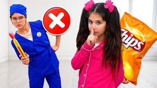 Eva and Friends learn to choose healthy food - Funny challenges for kids