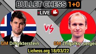 Magnus Carlsen vs Sergei Zhigalko BULLET chess lichess |18/03/22