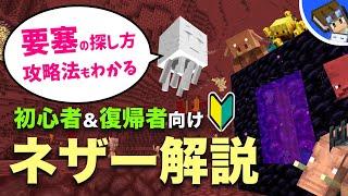 【マイクラ】初心者から経験者まで必見！ネザー要塞の見つけ方やネザーゲートの作り方もわかるネザー攻略ガイド【Java版&統合版1.21】